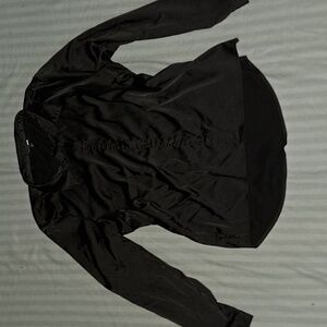 Fashion Nova Black Silky Blouse Good Condition